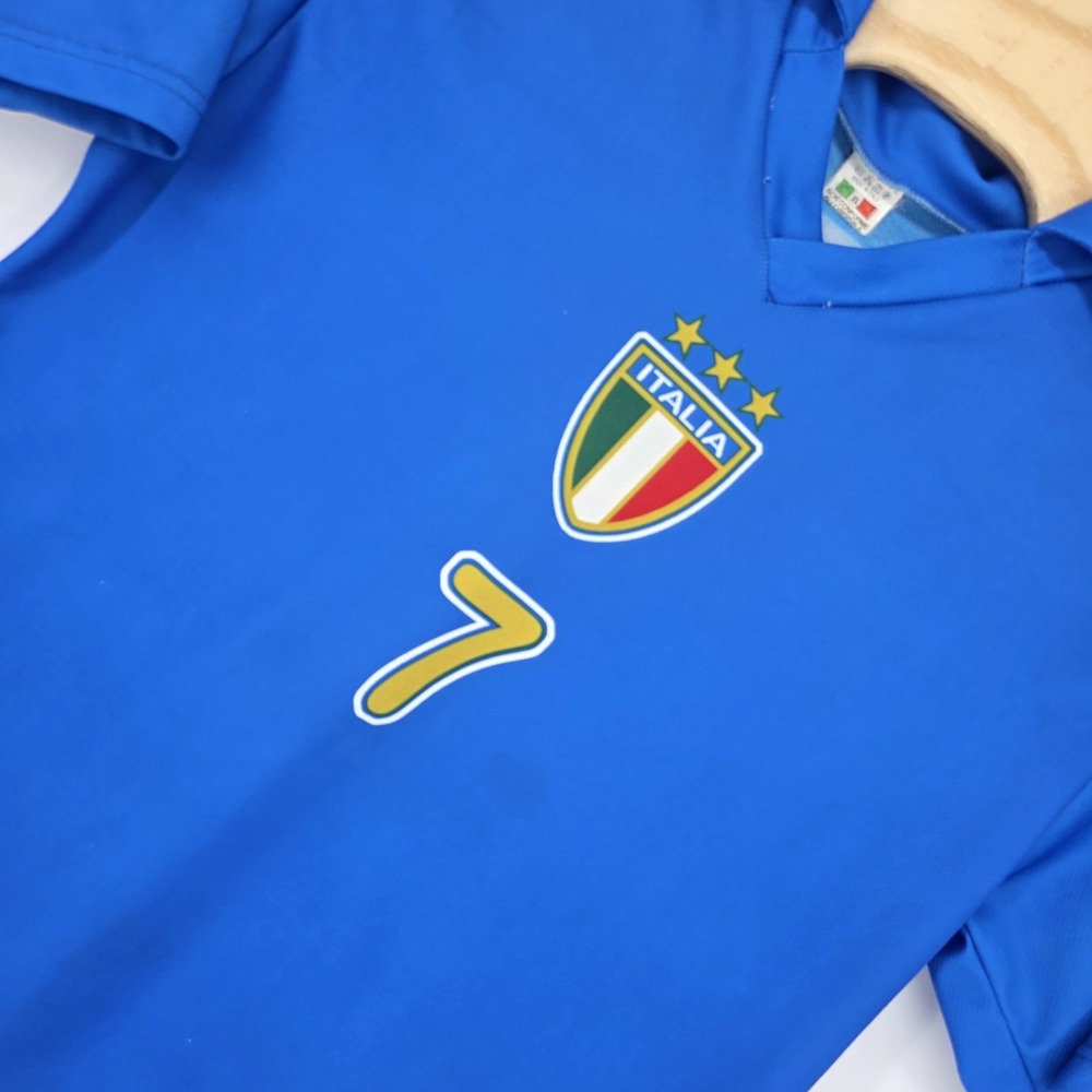 DEL PIERO 7 ITALY Jersey ITALIA HOME SOCCER FOOTBALL SHIRT Futbol XL Blue
